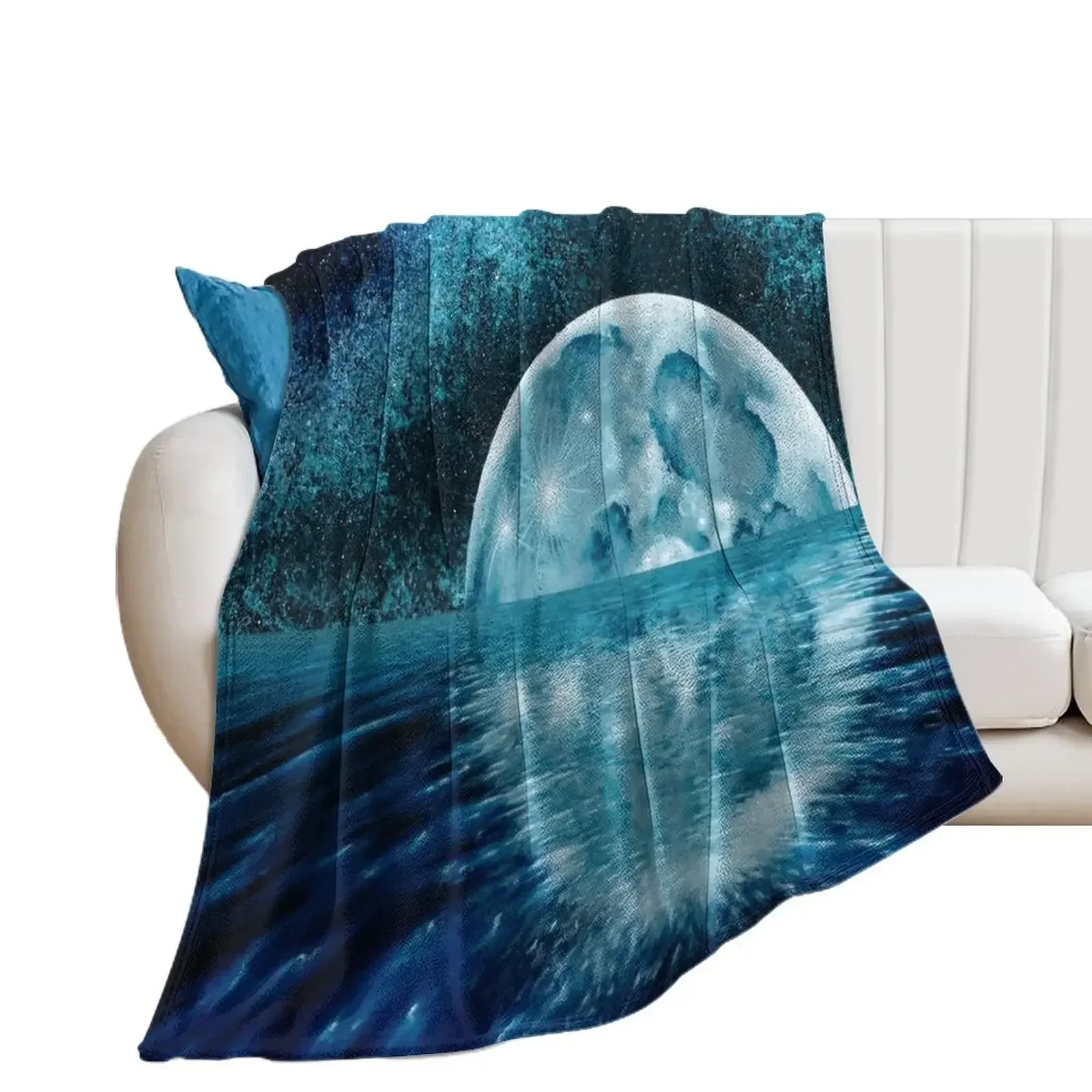 

Lunar Mirror Throw Blanket Bed Fashionable Sleeping Bag Cute Bed Blankets