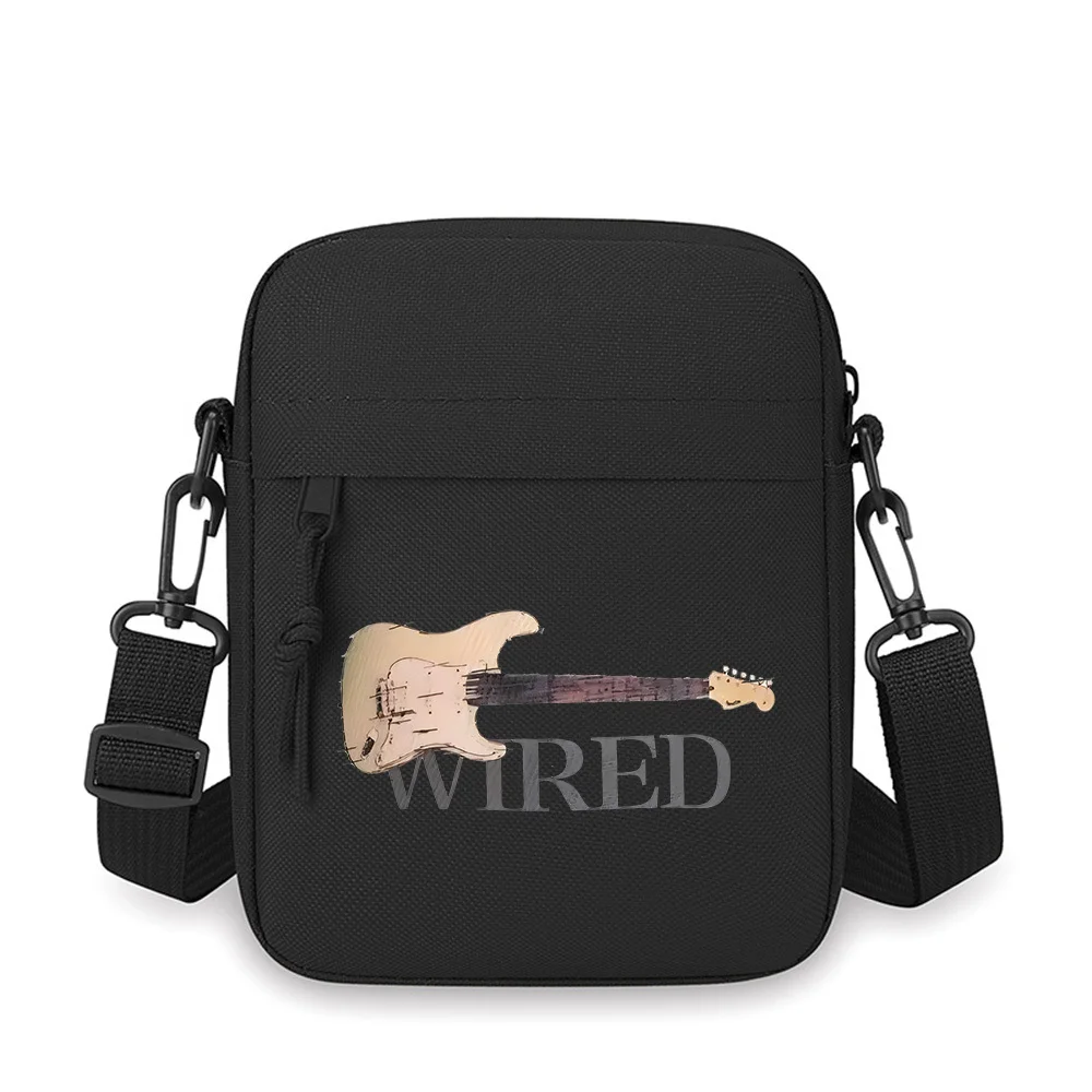 

Guitar body,neck,Wired. Music design Men Crossbody Bag Single Shoulder Women Cartoon Anime Film Printing Design Unisex