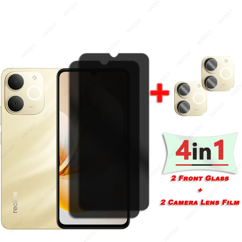 Privacy Screen Protector For Realme Narzo 80 Lite 4G Glass For Realme Narzo 80 Lite 4G Anti-spy Glass Camera Lens Protector