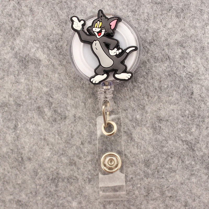 Cute Mouse Cartoon Cat Retractable Badge Reel For Nurse Doctor Card Holder Office Hospital Supplies Boy Girl Name Card