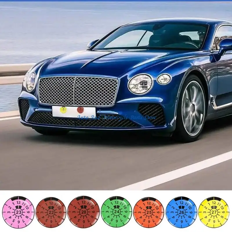 P9FD 3D Gel License Plate Stickers 2pcs PET Strong Car Decals Auto for Car