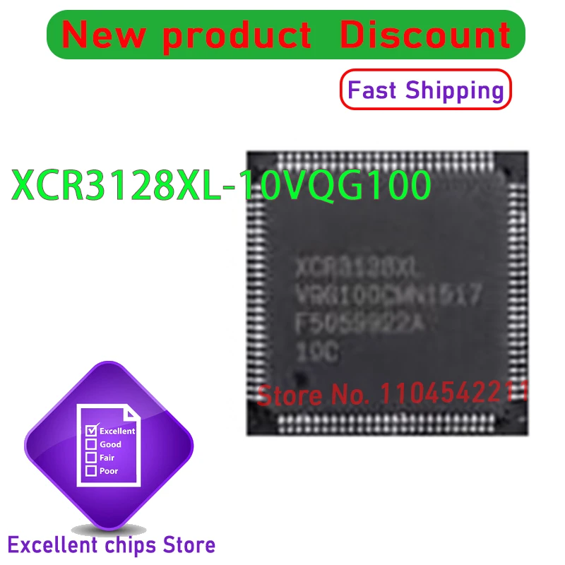 XCR3128XL-10VQG100 XCR3128XL TQFP100 XCR3128XL-VQG100 1PCS~10PCS/LOT