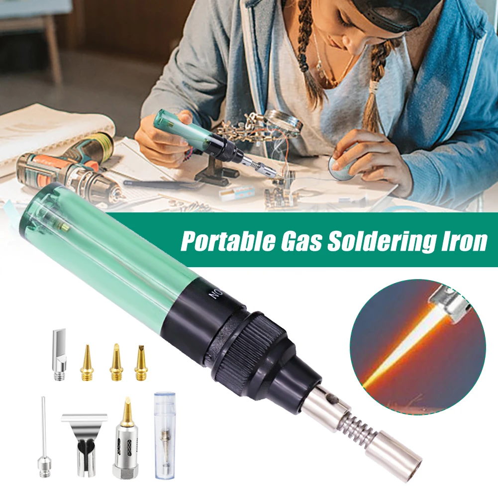 1300℃ Portable Gas Soldering Iron Wireless Heating Tool Gas Blow Torch Gun Cordless Butane Gas Welding Gun Welding Tools