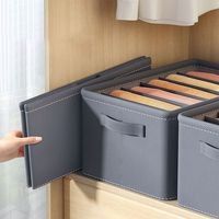 New 7/9 Grids Clothing Storage Box Stackable Clothes Separator Socks Storage Container Underwear Storage Drawer Home