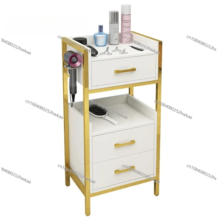 

New Barber Shop Tool Cabinet, High-end Hair Salon Cabinet, Mobile Cart, Installation-free Mobile Solid Wood Storage Tool Cabinet