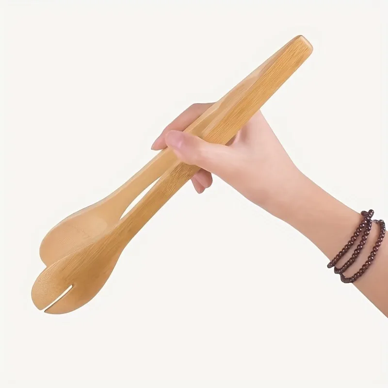 1 peça, pinças de servir, pinças de comida, pinças de churrasco, pinças de frutas de madeira, pinças de pão, pinças de bife, pinças de salada, pinças de sobremesa para buffet