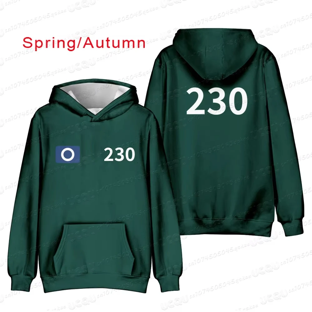 

Spring_Autumn Popular Film And Television Hits Korean Drama Cosplay Costume Calamari Games Disguise Men Hoodies Team Sweatshirts