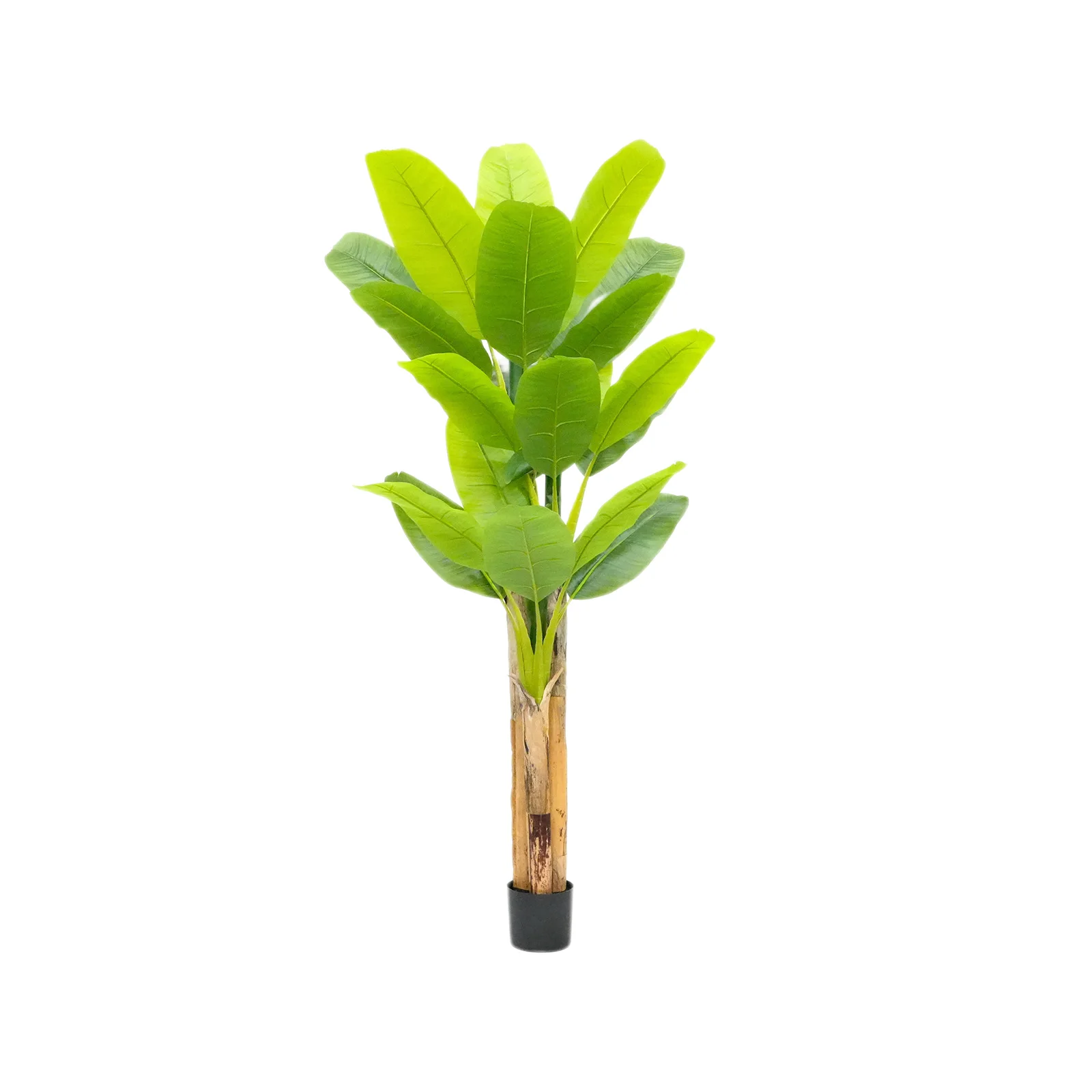 6.2/6.9FT Tall Artificial Banana Tree Fake Banana Tree With Large Leaves and Natural Bark Greenery Potted Plant For Home Decor