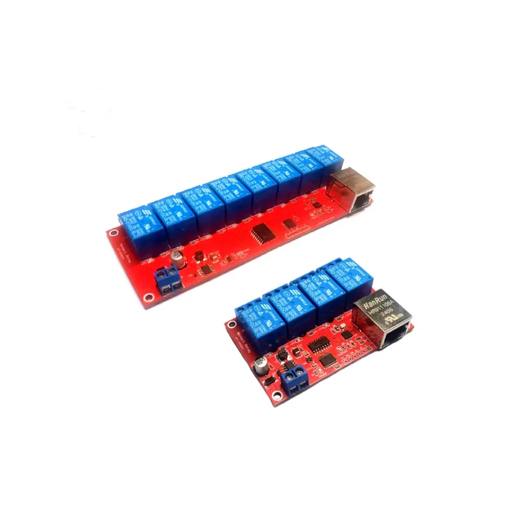 Taidacent 5V 12V 24V 4/8-Channel TCP IP Network Relay Switch Ethernet RJ45 Relay Controller Module for LAN Smart Home Control