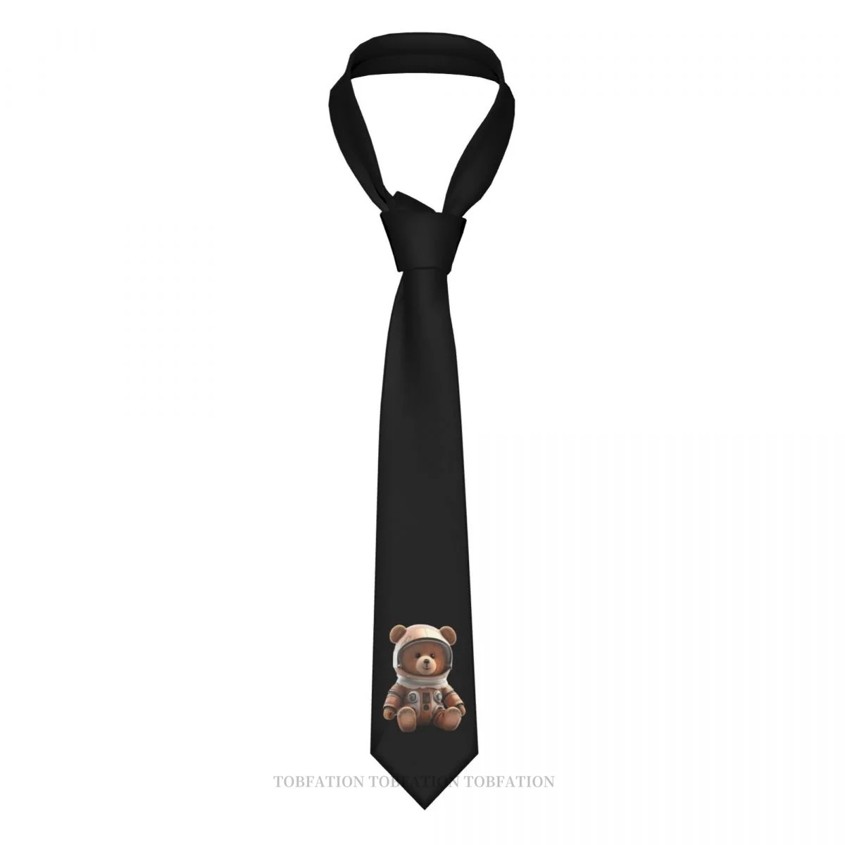 

Astronaut Cool Teddy Bear Classic Men's Printed Polyester 8cm Width Necktie Cosplay Party Accessory