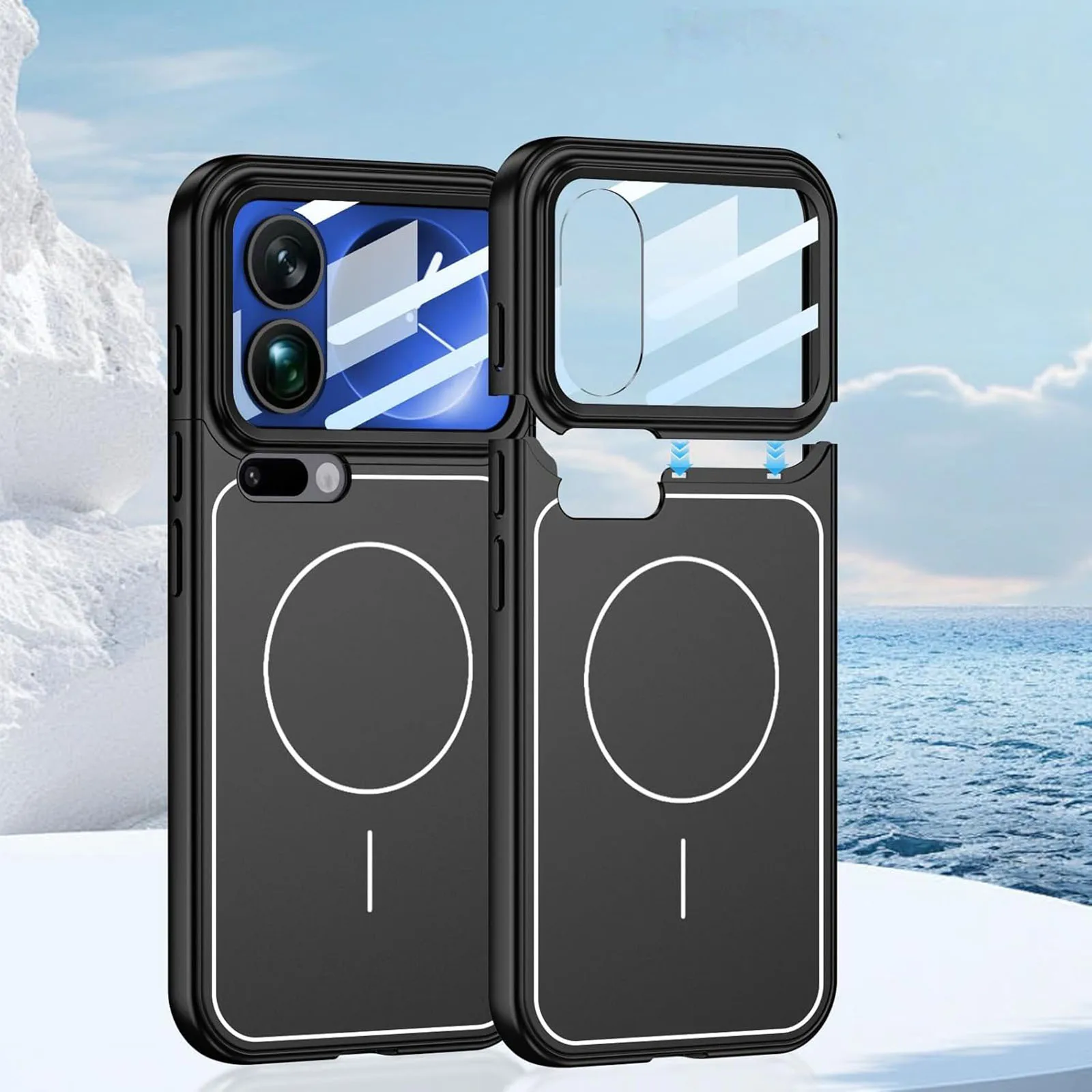 

Стильный легкий ультратонкий чехол для Xiaomi 17 Pro Max/17 Pro с беспроводной зарядкой