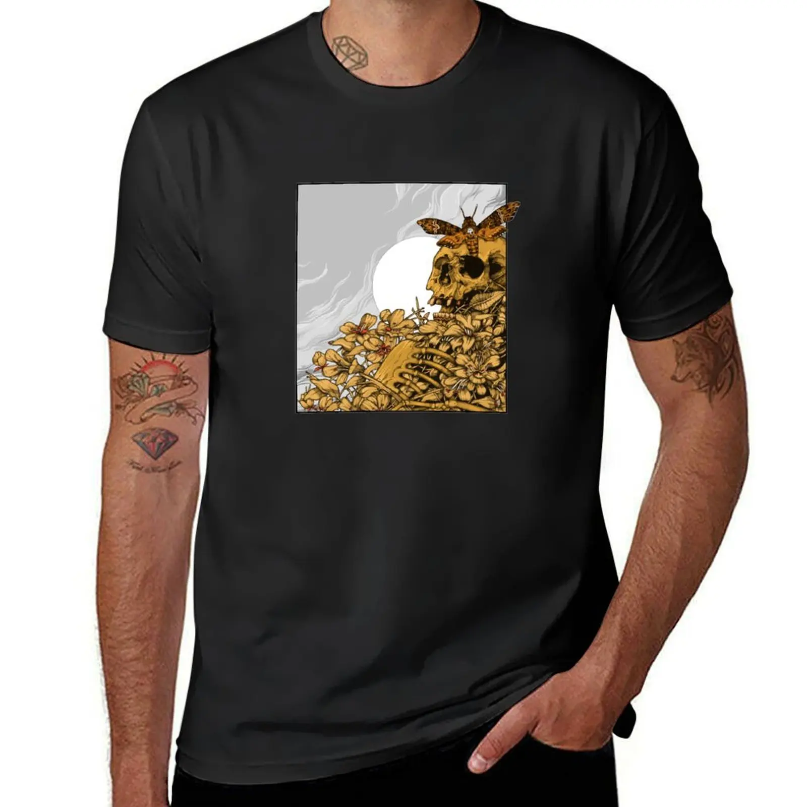 

Death Head Skull T-Shirt man clothes boys whites Funny t-shirt animal prinfor boys Men's clothing