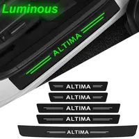 Luminous Tape Car Door Sill Scuff Plate for Nissan Altima Logo Qashqai J11 J10 T31 X-Trail Rear Trunk Threshold Glowing Stickers