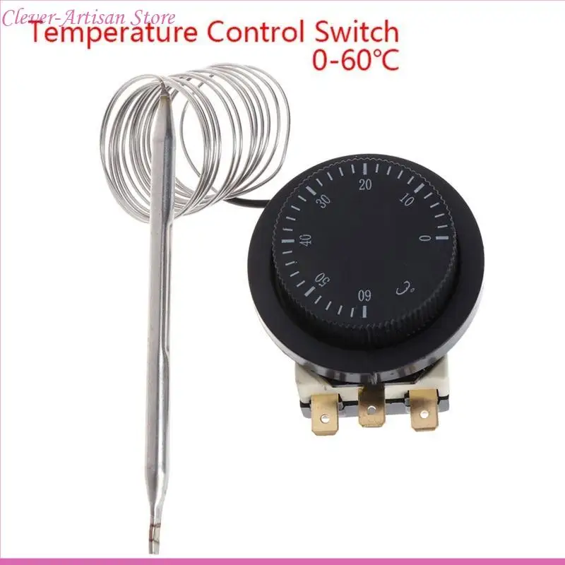 E06B 250V/380V 16A 0-60 ℃ interruptor control temperatura diseñado para termostato capilar horno eléctrico duradero