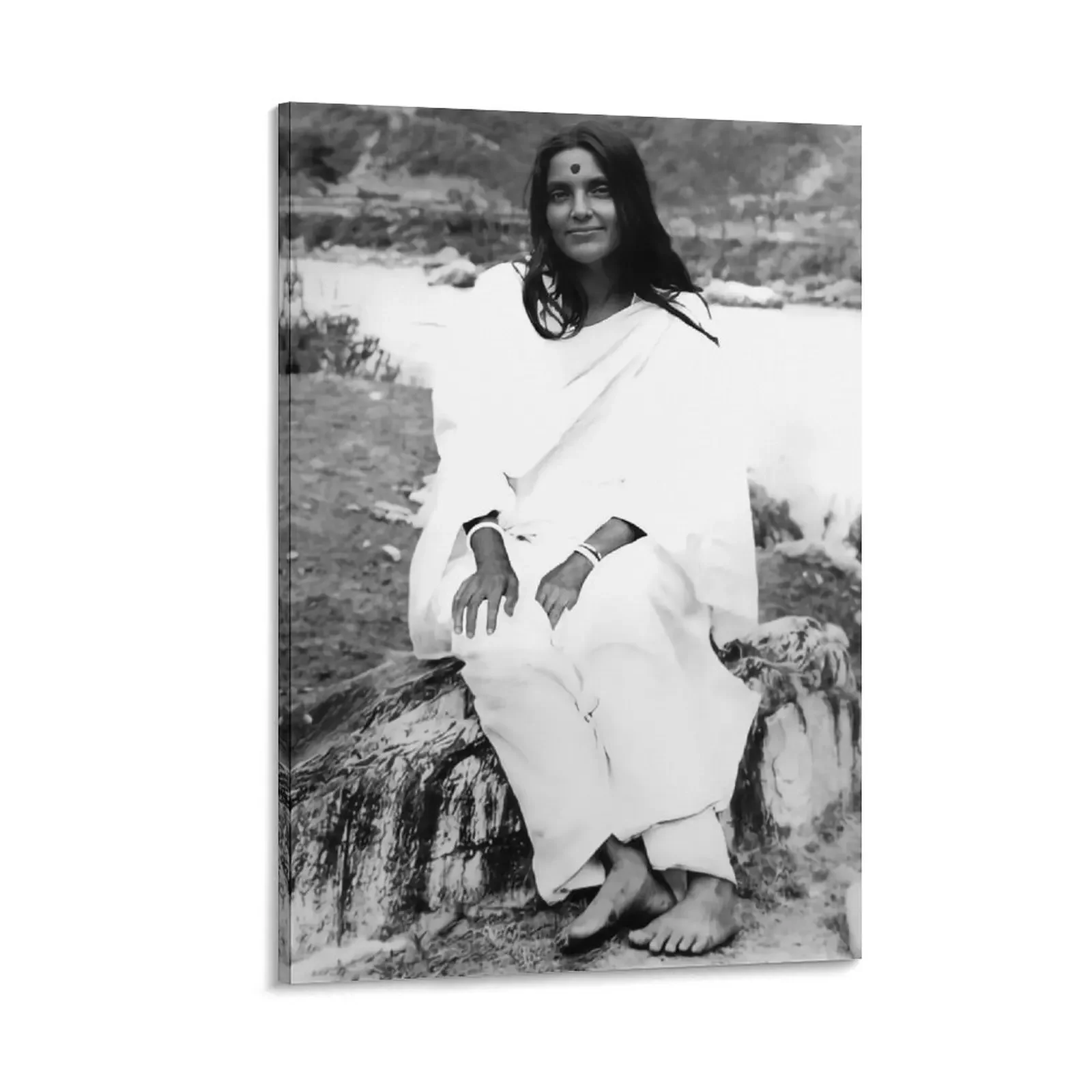 

Sri Anandamayi Ma Portrait Canvas Painting decorative items for home interior paintings pictures for wall cute room decor