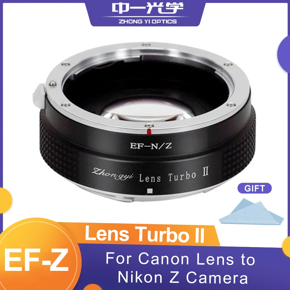 

Zhongyi Mitakon EF-NZ Adapter Focus Reduction Light Increase Adapter Ring for Canon EF Lens to Nikon Z Mount Camera