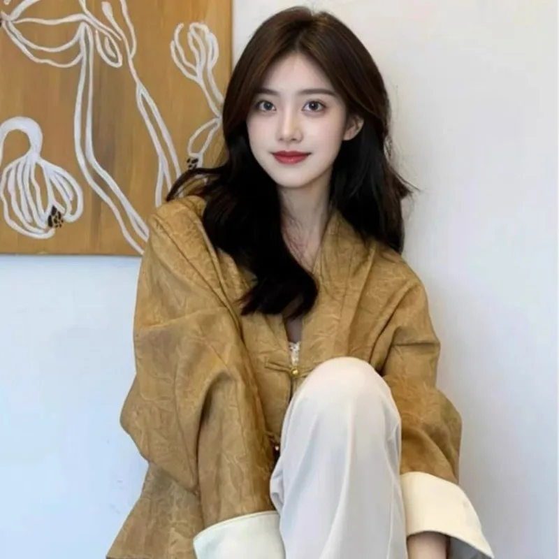 

Summer New Chinese Style Women's Clothing Fashion High End Retro Jacket Female Casual Womens Clothing