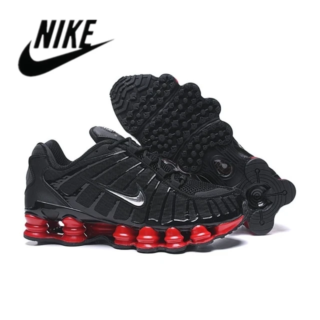 Yeni var Nike Shox TL 1308 sutun erkek k rm z siyah alt n rahat yast k ac k spor ko u ayakkab lar boyutu 40 45 AliExpress
