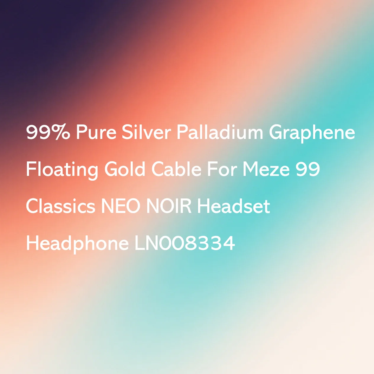 Meze 99 Classics NEO NOIR 헤드셋 헤드폰 LN008334 용 99% 순수 실버 팔라듐 그래핀 플로팅 골드 케이블