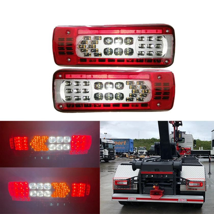 24v Led Truck Trailer Short Tail Light 82483074 L 21735299 82483073 R For Volvo FMX 500 FM13 FH13 European Truck Body Parts