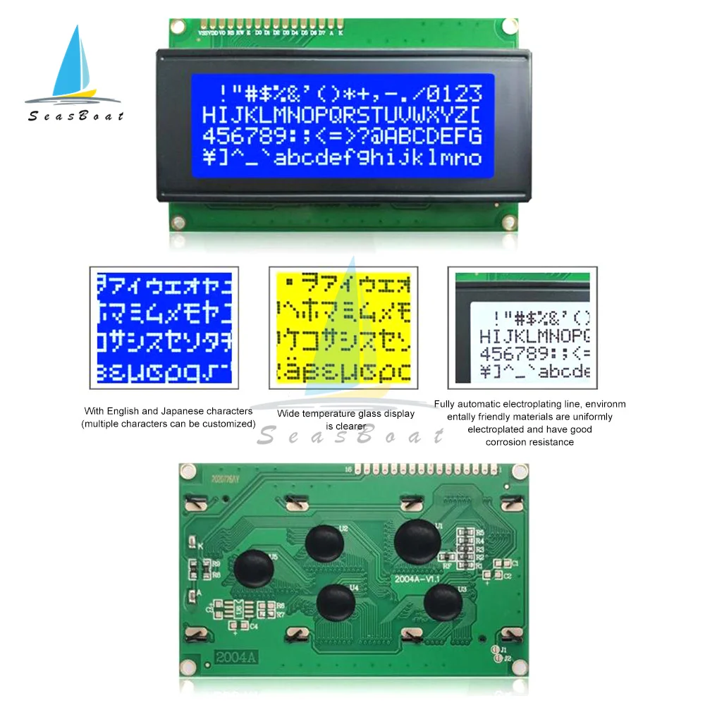 LCD2004 Backlight Display Module 20 X 4 Lines Blue/Yellow/Grey Screen Serial Interface LCD Module For Arduino IIC/I2C