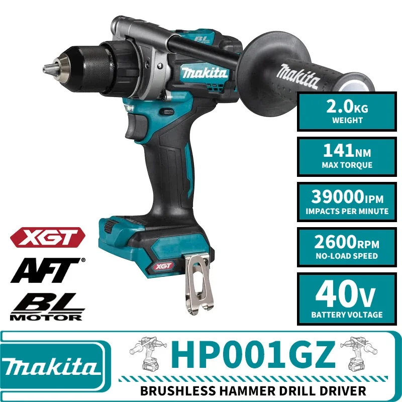 Makita DF001GZ HP001GZ Brushless Cordless Drill Driver 40V XGT Lithium Power Tools 2600RPM