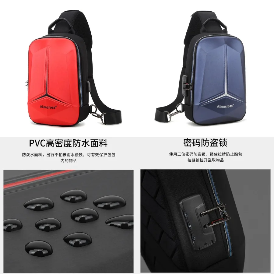 

【New style】- Korean single-shoulder casual multifunctional anti-theft chest bag for men and women business travel waterproof US