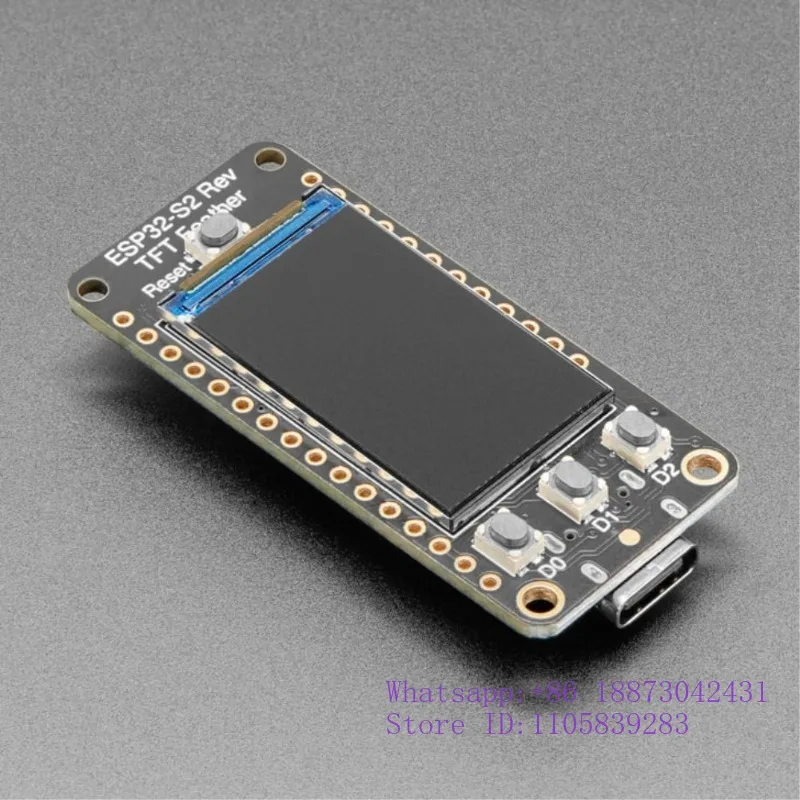 Adafruit 5345 ESP32-S2 Reverse TFT Feather Development Board 1.14 inch IPS color screen WiFi IoT board