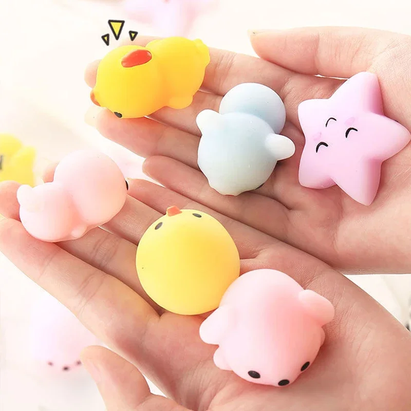 

10/50Pcs Mini Cute Cartoon Animal Stress Relief Toys For Boys Girls Birthday Party Favor Pinata Filler Carnival Kids Party gifts