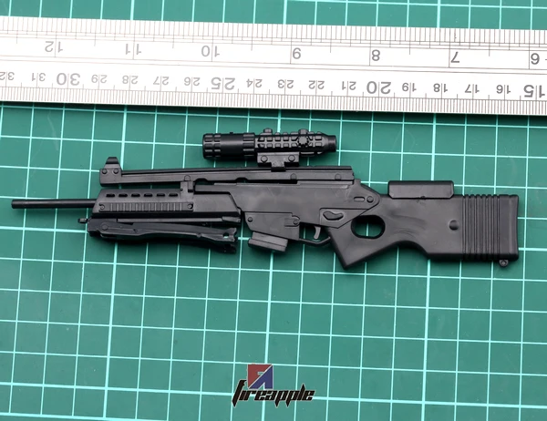 1/6th Mini Jigsaw Puzzle HK SL8 Assault Rifle Plastic Gun Model Assemble Toy for 12 Inch 30cm Action Figures Soldier Model