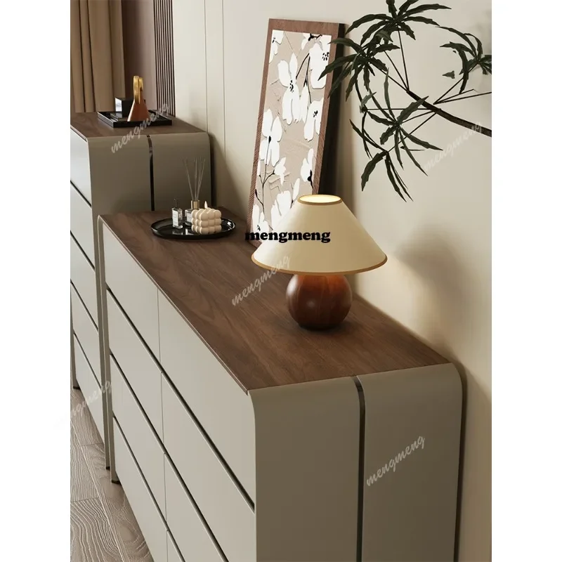 Z136Italian minimalist chest of drawers combination modern master bedroom drawer locker antique bedside cabinet