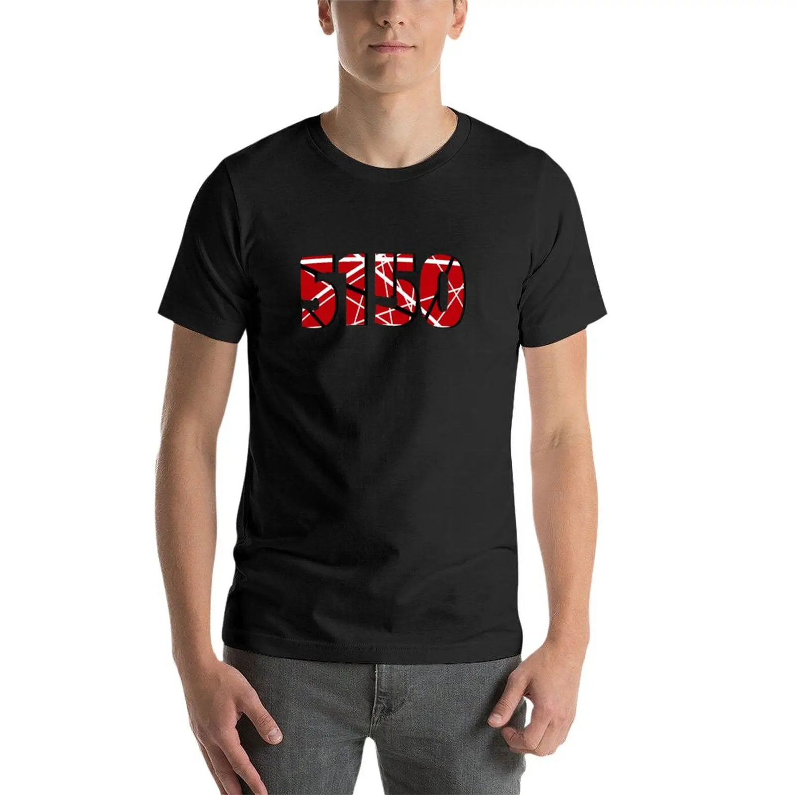 T-shirt com padrão de secagem rápida masculina, roupas vintage, blusa, roupas, 5150