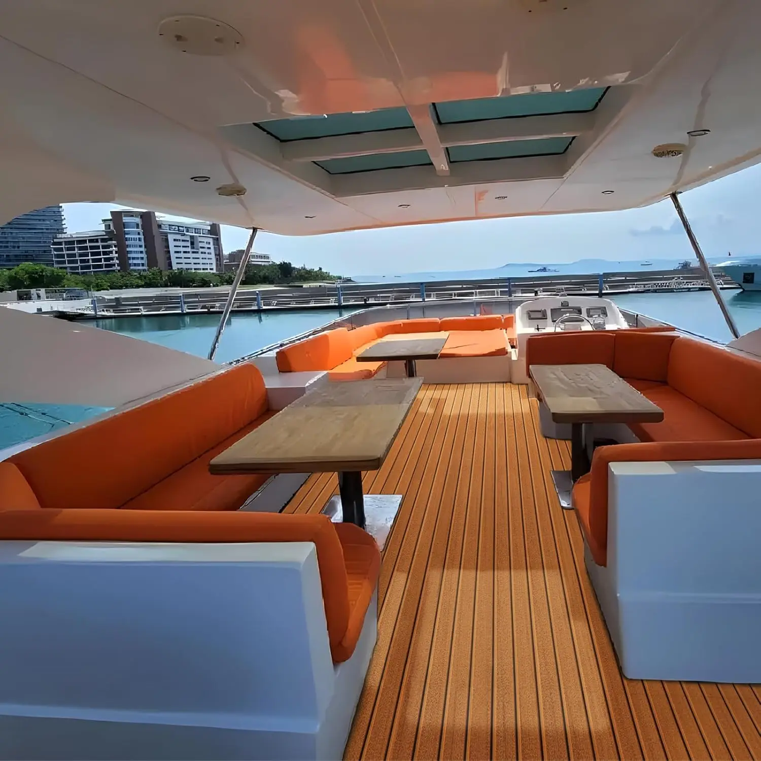 2400 * 1200 * 5 mm EVA Faux Teak Foam Decking Sheet Samoprzylepna mata na pokład jachtowy Akcesoria do łodzi Marine Antypoślizgowa podkładka podłogowa Seadoo