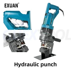 220V/110V Electric Hydraulic Punching Machine Angle Steel Punching Machine Portable Small Channel Steel Punching Machine