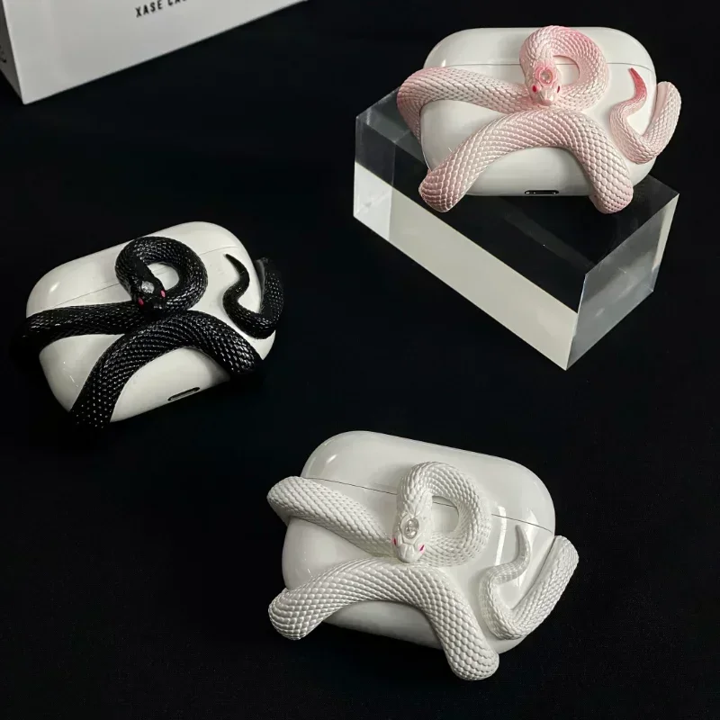 Snake Series Airpods Case PVC Shell Material Cover Airpods Pro1/Pro2 Earphone Protection Accessories Custom Air Pods Pro Case