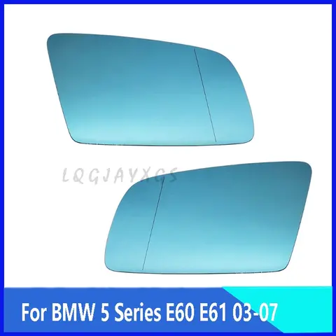 LQ BMW 5 시리즈 E60 E61 미러 백미러 2003 2004 -2007 반사판 표면 유리 51167251649   흰색 거울 파란색 거울