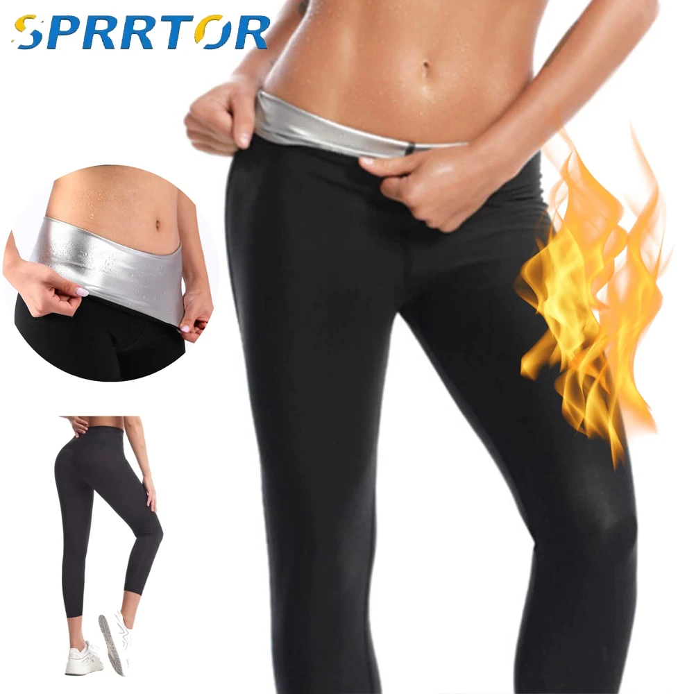 

Women Sauna Sweat Pants Thermo Fat Control Legging Body Shapers Fitness Stretch Control Panties Waist Slim Shorts