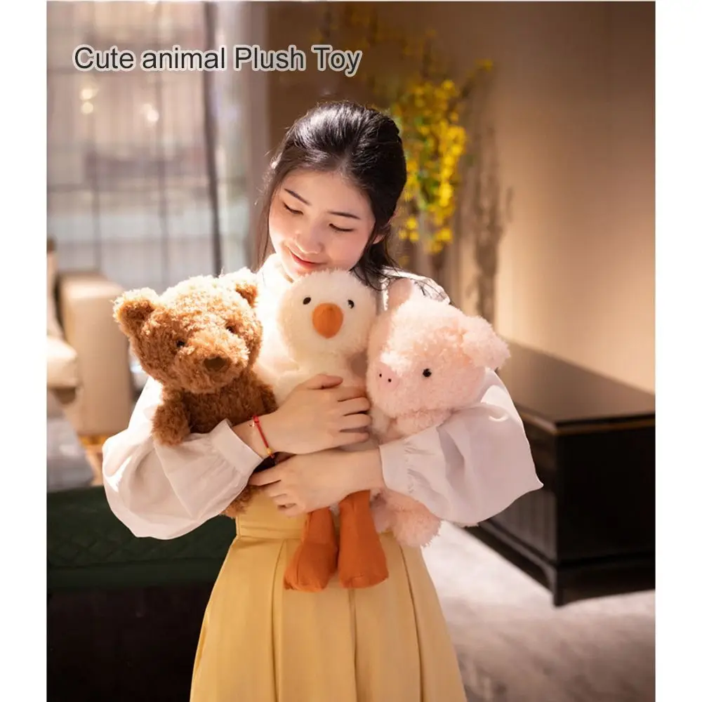 Kawaii الثعلب البومة خنزير الضأن الفرخ بطة فروي ألعاب من القطيفة لينة PP القطن محشوة الحيوانات اللعب لطيف ديكور المنزل الكبار #2