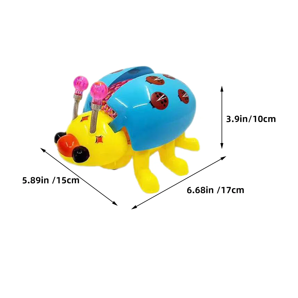 2 Pcs Electric Toys Music Kids Favor B Portable Plaything Ladybird And Light Funny Children Accessories