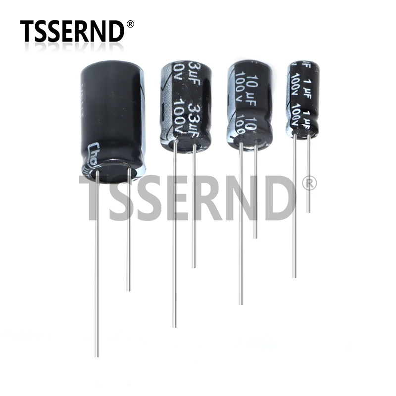 100V 1UF 2.2UF 3.3UF 4.7UF 10UF 22UF 33UF 47UF 100UF 220UF 470UF 1000UF Aluminum Electrolytic Capacitor
