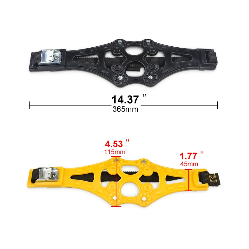 차량용 유니버설 스노우 체인, 블랙 및 옐로우 타이어, 미끄럼 방지 체인, 벨트 체인, 스노우 휠 아이스용, 4 개