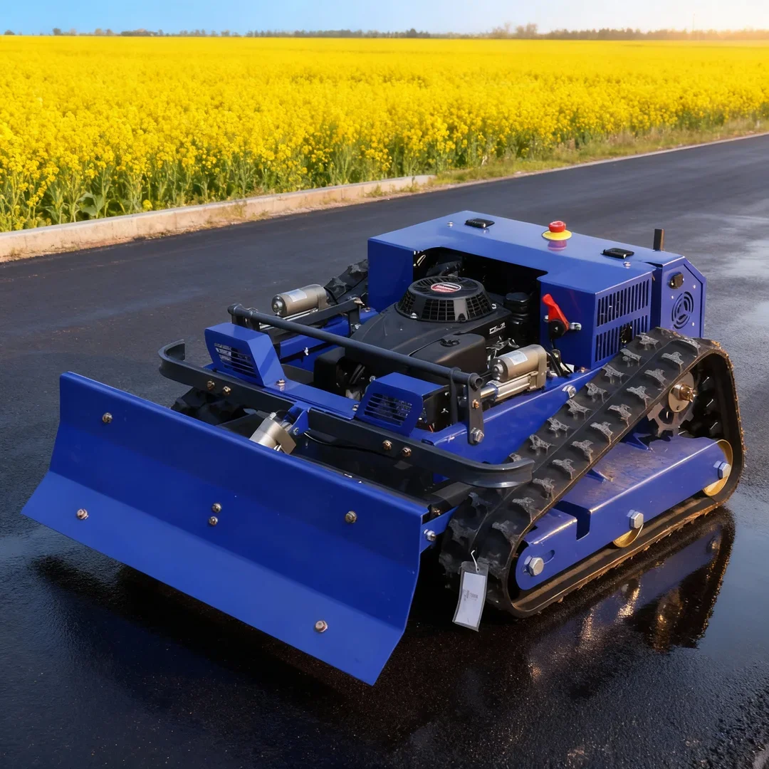 

Индивидуальная интеллектуальная газонокосилка промышленного класса - гусеничный сельскохозяйственный робот с дистанционным управлением и лопаткой для снега