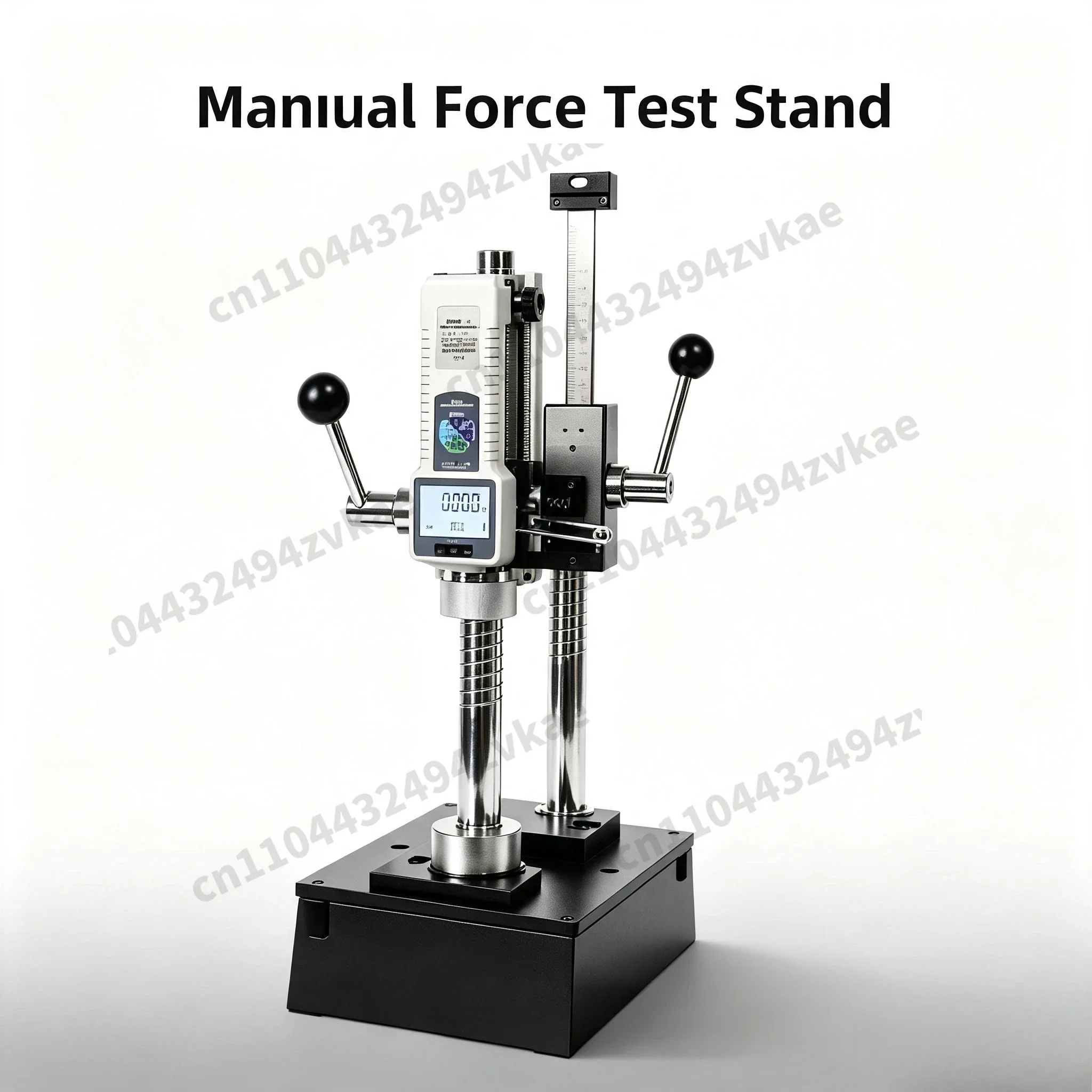 Manual Push-Pull Force Gauge Test Stand, 2000N Pressure Force Testing Machine, HPA Vertical Force Tester Bench