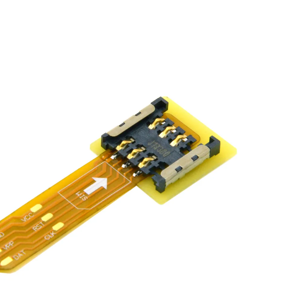 Micro SIM Card to Nano SIM Kit Male to Female Extension Soft Flat FPC Cable Extender 10cm