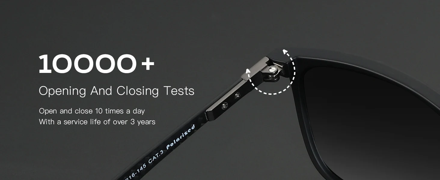 ZENOTTIC sonnenbrillen herren Quadratische polarisierte Sonnenbrille für Herren, ultraleichte Carbonfaser-Sonnenbrille, zum Fahren, Angeln, Golf, Sport, UV400-Schutz – Detail 9