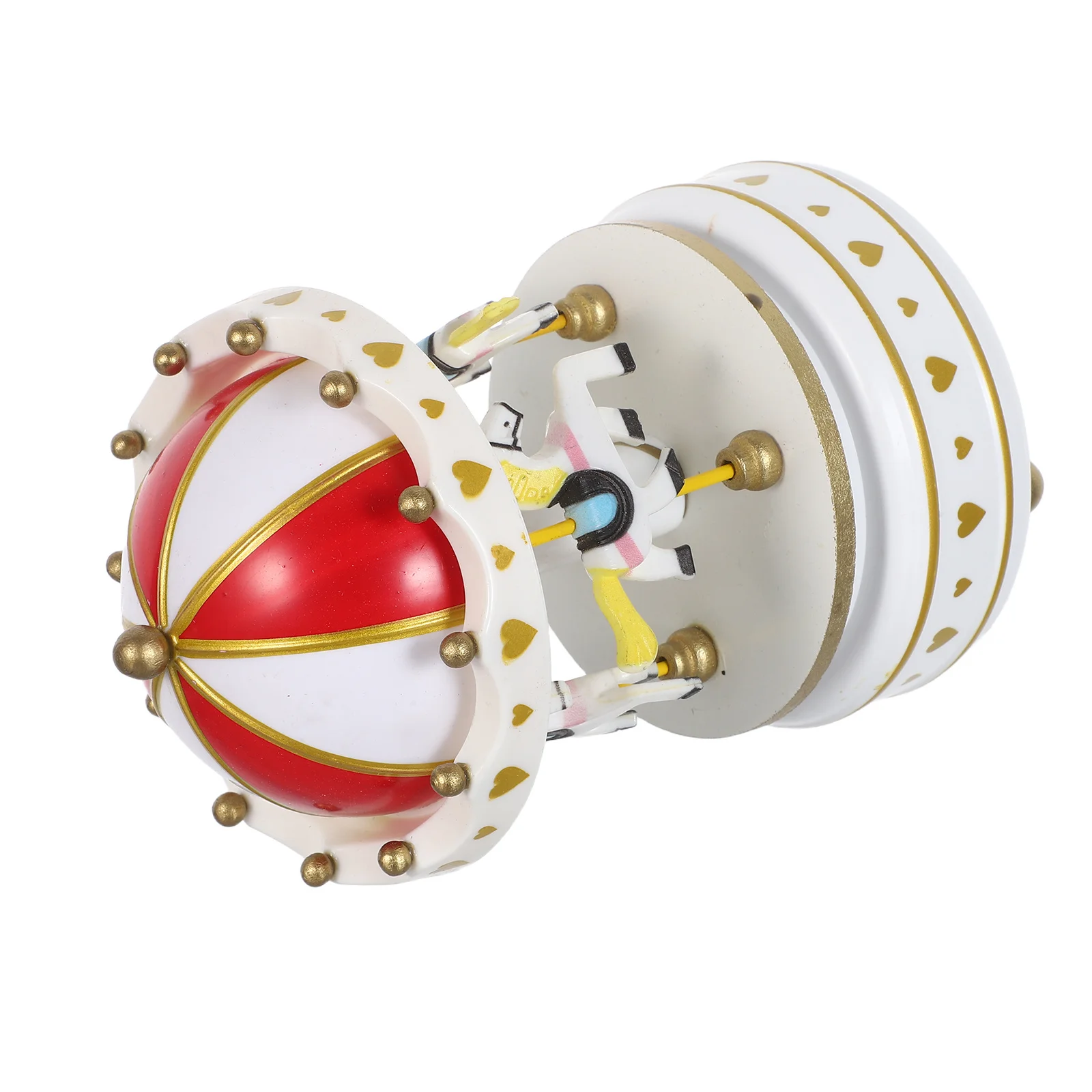 

Vintage Carousel Music Box Handmade Rotating Mechanical Design for Holiday Party Decor Festive Christmas Ornament Women