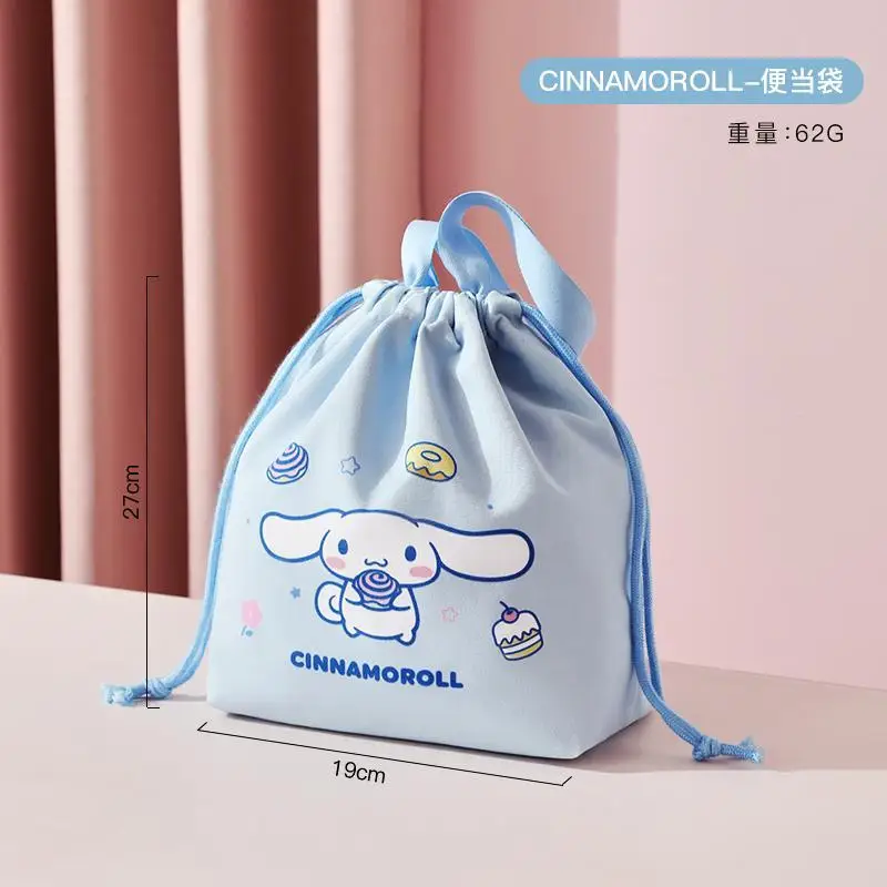 Sanrio Hello Kitty My Melody Cinnamoroll Cute Kawaii Lunch Box Handbag Lunch Bag Aluminum Foil Thickened Insulated Bag Meal Bag