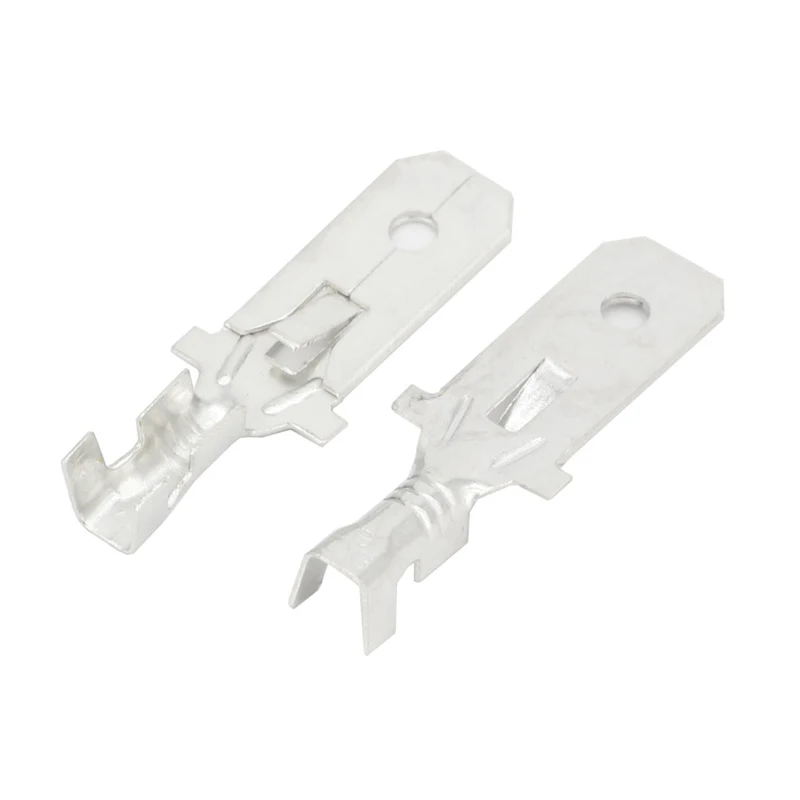 100/50 PCS Automotive Crimp Wire Terminal Brass Tinned Male Cable Connector 7.8MM Splice Pins Quadruple Plug DJ611-7.8B G239