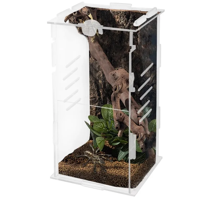 

Side Breathable Acrylic Lizard Breeding Container Mini Transparent Feeding Pet tank