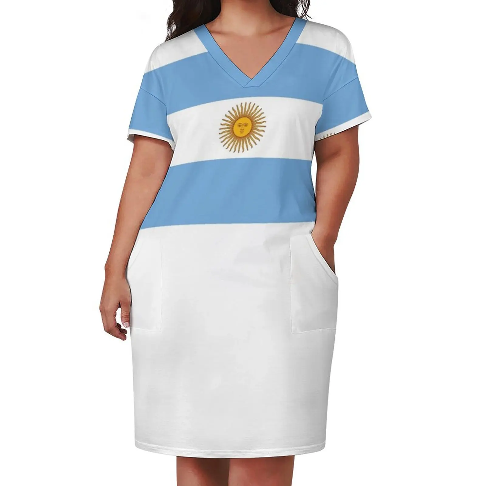 Flag of Argentina - Bandera de Argentina Loose Pocket Dress Women's dresses elegant women's sets dresses for woman